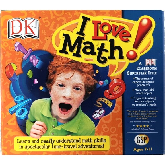 I Love Math! PC Video Game Ages 7-11 WIN MAC 2000 Dorling Kindersley - Picture 1 of 3